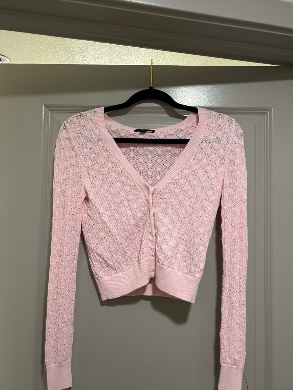 JCrew Pink Knit Cardigan Sweater